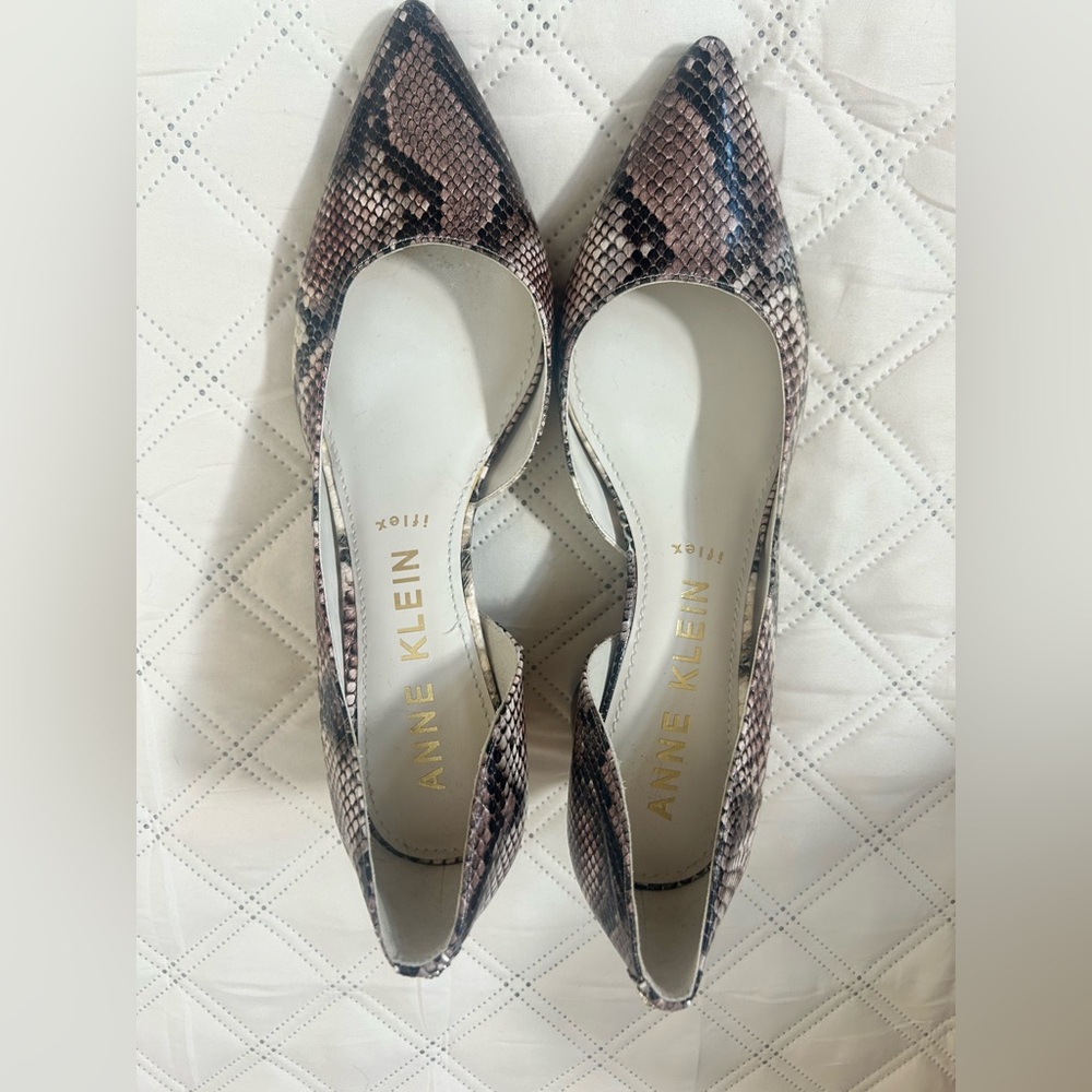 Anne Klein Snakeskin Pattern Heels